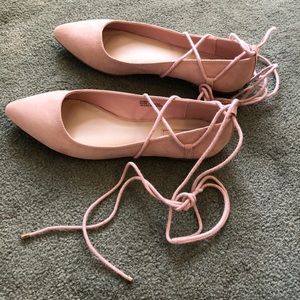 Fancy pink flats